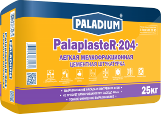 Штукатурка цементная PalaplasteR-204, 25 кг