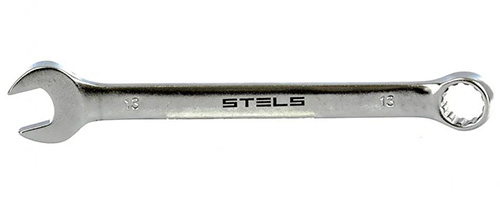 Ключ комбинированный CR-V 13 мм матовая полировка, STELS