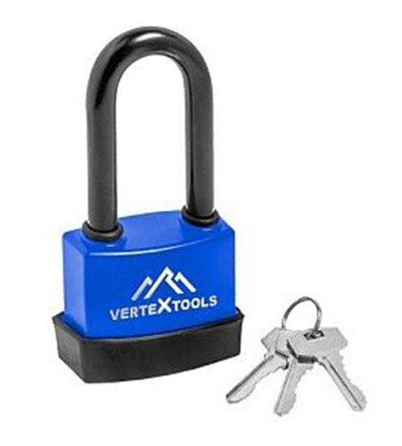 Замок навесной влагостойкий 70 мм удлиненная дужка, Vertextools