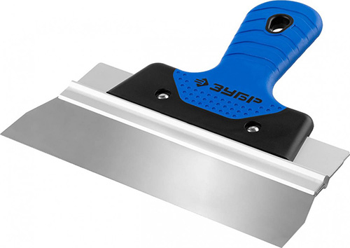 Шпатель нержавеющий, двухкомпонентная ручка, 200 мм, ЗУБР Профессионал фасадный