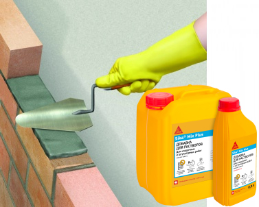 Пластифицирующая добавка для кладочных и штукатурных растворов Sika® Mix Plus, канистра 1 л