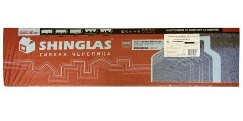 Гибкая черепица коньково-карнизная Азия, 5 кв.м, Технониколь