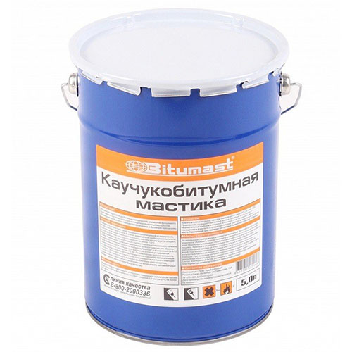 Мастика каучукобитумная Bitumast 5 л, ведро