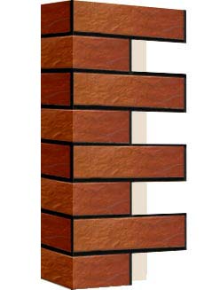 Правый откос фасадной термопанели Аляска Kalahari rustik, 60 мм