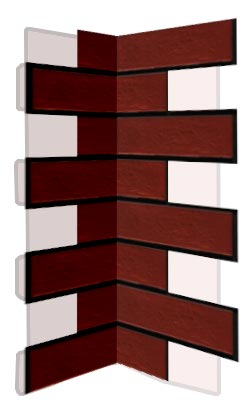 Внутренний угловой элемент фасадной термопанели Аляска Natural rosa struktur, 60 мм