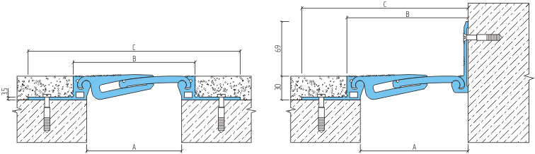 Деформационный шов ДША.ТС–30 / 220, Аквабарьер
