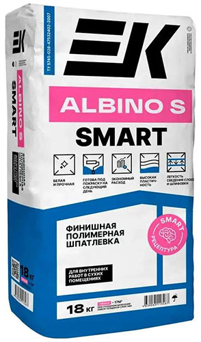 ЕК ALBINO S финишная полимерная шпатлевка, 5 кг мешок