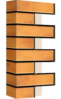 Правый откос фасадной термопанели Аляска Retro brick curry, 60 мм