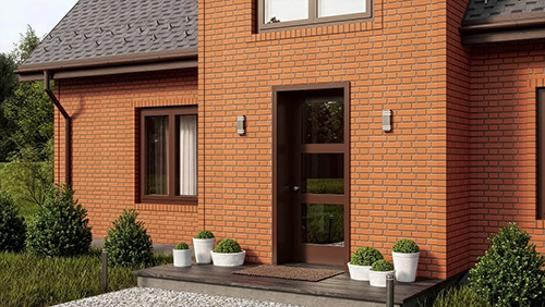 Фасадная панель ТН ОПТИМА, клинкер Красно-коричневый, Технониколь