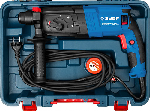 Перфоратор SDS-plus, ЗП-24-750 К, реверс, горизонтальный, 750 Вт, ЗУБР Профессионал