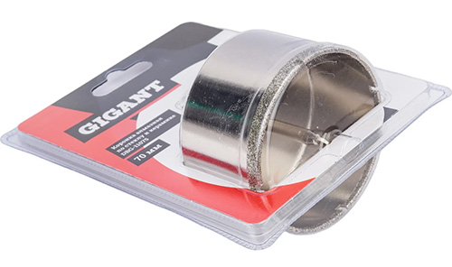 Коронка по стеклу и керамограниту  d70 мм, Gigant