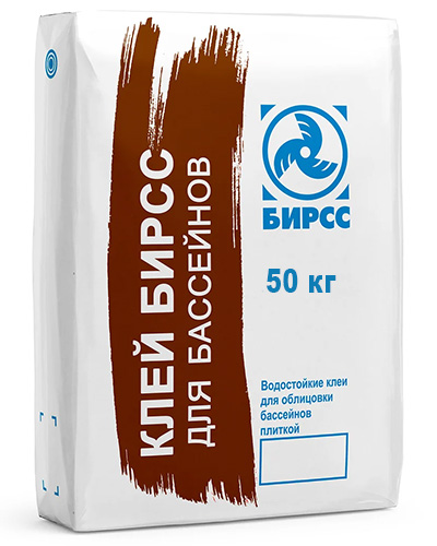 Водостойкий плиточный клей Гидрофлекс БИРСС, 50 кг