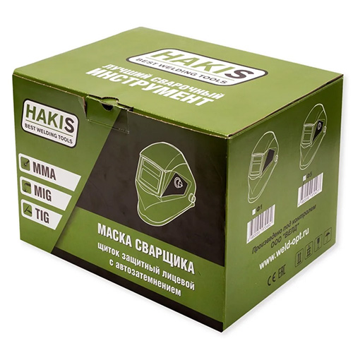 Маска сварочная с автоматическим светофильтром DIN 4/9-13 93х45 мм, HAKIS PRO Ф5