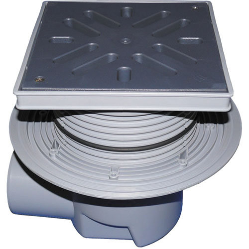 HL615L Трап ПП PERFEKT с гориз. выпуском, решёткой из ПП и клапаном DN110