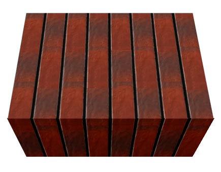 Перемычка фасадной термопанели Аляска Cherry rustik, 60 мм