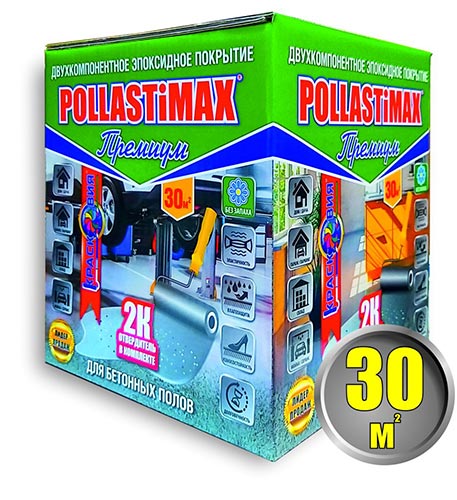 Pollastimax Премиум  А+Б, покрытие для бетонного пола, 6.2 кг