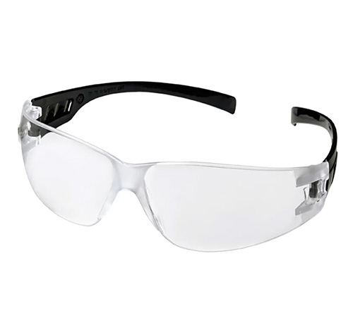 Очки защитные открытого типа прозрачно-серые, черные дужки, ИСТОК