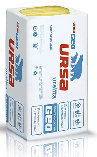 Утеплитель URSA GEO Фасад (1250х600х50 мм), 0,45 м3, стекловолокно, 12 шт. в упаковке