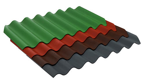 Фиброцементная черепица ТИСМА ПРОФИ коричневый, 575х1130х5.8 мм