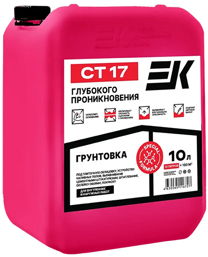 Грунтовка глубокого проникновения СТ17, 10 кг, ЕК Кемикал