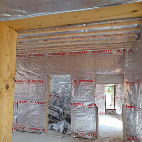 Изоспан FS, 58,34х1,2 м, (70 м2) Отражающая гидро- пароизоляция