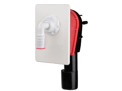 Сифон для стиральной и посудомоечной машины HL400.WE DN40/50 - 160х110мм белый