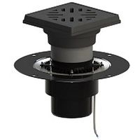 ТП-616.1.160-Э Трап дворовый до15т, регулируемый, с чугунной решеткой, фланцем, запахозапирающим устройством и электрообогревом 160 мм