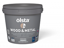 Краска универсальная Olsta Wood&metal по дереву и металлу база А 2.7 л