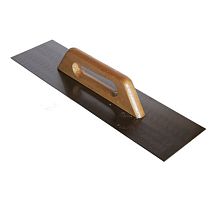 Гладилка нержавеющая прямая с деревянной ручкой 130мм х 480мм