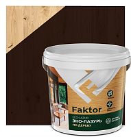Эко-лазурь FAKTOR для древесины палисандр, ведро 9 кг
