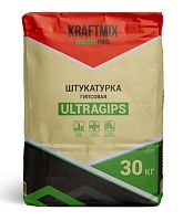 Штукатурка гипсовая белая Ultragips, 30 кг, Крафтмикс