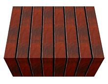 Перемычка фасадной термопанели Аляска Cherry rustik, 40 мм