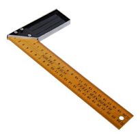 Угольник столярный металлический желтый, 250 мм, SANTOOL