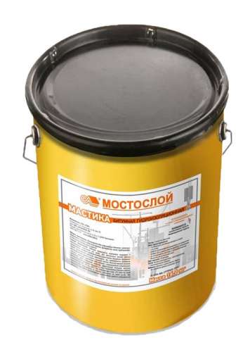 Мастика битумная МОСТОСЛОЙ ведро 16 кг, Изофлекс-М