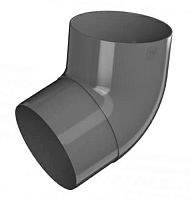 Колено трубы графитово-серое, 67°