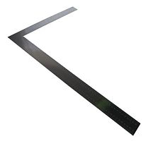 Угольник цельнометаллический 600 мм x 400 мм, двойная рифленая шкала