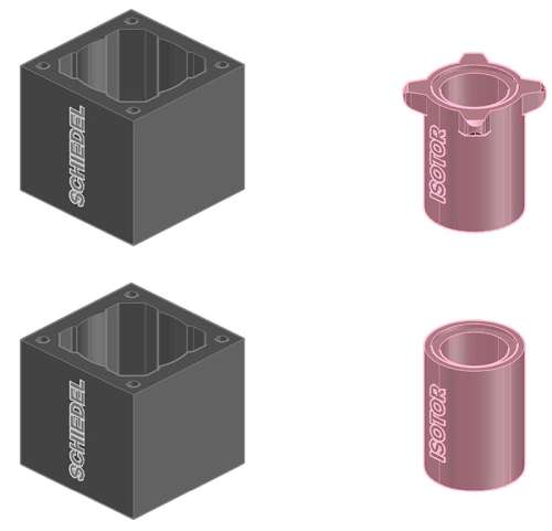 ISOTOR Комплект подключения диаметром 200мм для дымохода Ø20см (h=0,63м), Schiedel