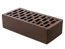 Облицовочный кирпич одинарный, М-150,120x250x65, коричневый, Braer
