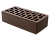 Облицовочный кирпич одинарный, М-150,120x250x65, коричневый, Braer