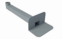 Воронка парапетная прямоугольная 65х100 мм длиной 550 мм ПВХ с угловым отводом 100 мм