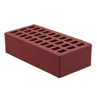 Облицовочный кирпич пустотелый, М-150,120x250x65, бордовый
