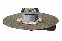 Трап HL80H-3020 с затвором, с декоративной решеткой под плитку 3020 и гидроизоляционным полотном