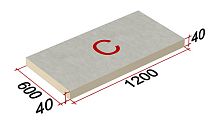 Плиты уклонообразующие LOGICPIR Slope СХ/СХ 1,7 %, элемент C, 1200х600х40  , Технониколь, доборный элемент для системы с клиновидной теплоизоляцией