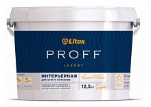 Краска на акриловой основе PROFF LUXURY ИНТЕРЬЕР, Литокс, 12.5 кг