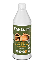 Состав FAKTURA для бань и саун биозащитный концентрат 1:5, бутылка 1 л