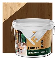 Эко-лазурь FAKTOR для древесины орех, ведро 2,7 кг