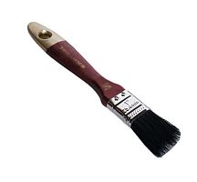 Кисть плоская с черной натуральной щетиной и деревянной ручкой 1", серия МАСТЕР