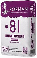 Шпатлевка фасадная цементная Форман 81 - 20 кг, мешок