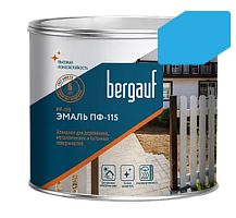 ПФ-115, 1,8 кг, Алкидная эмаль для дерева, металла и бетона Ярко-голубая, Bergauf