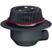 HL64 SAFE/7 воронка для аварийного водостока, с горизонтальным выпуском и фланцем DN75